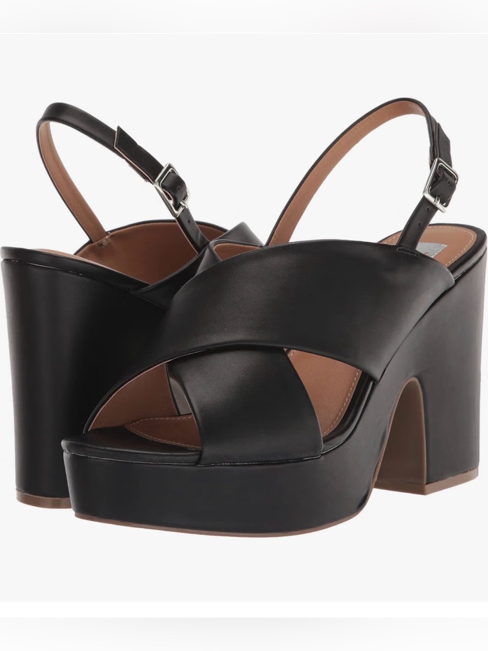 Dolce Vita Black Crisscross Platform Slingbacks